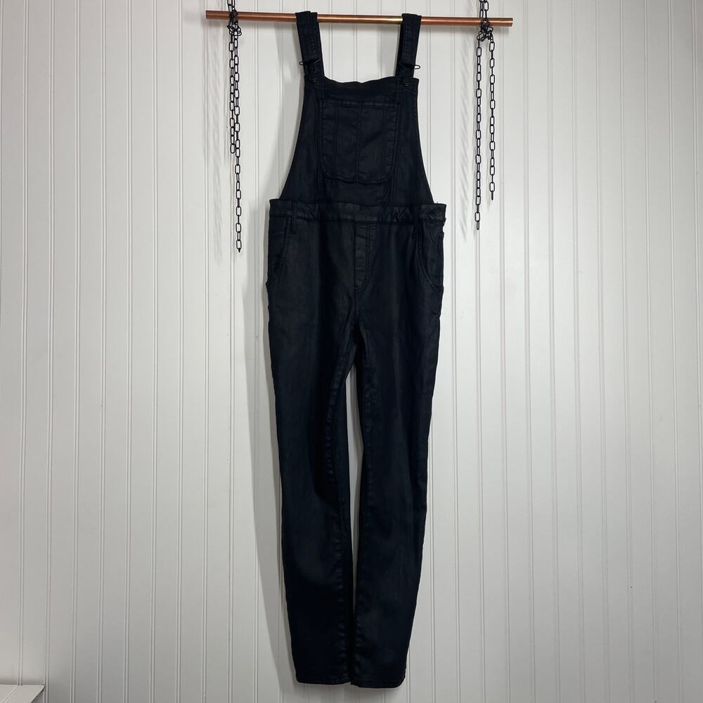 Black Orchid Women's Black Stretchable Cotton Blend Skinny Overall Size 28